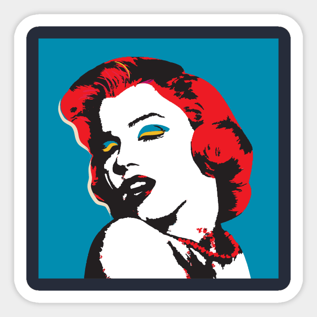 Marilyn Monroe Sticker by Pittura